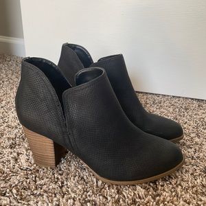 Fergalicious black heeled booties